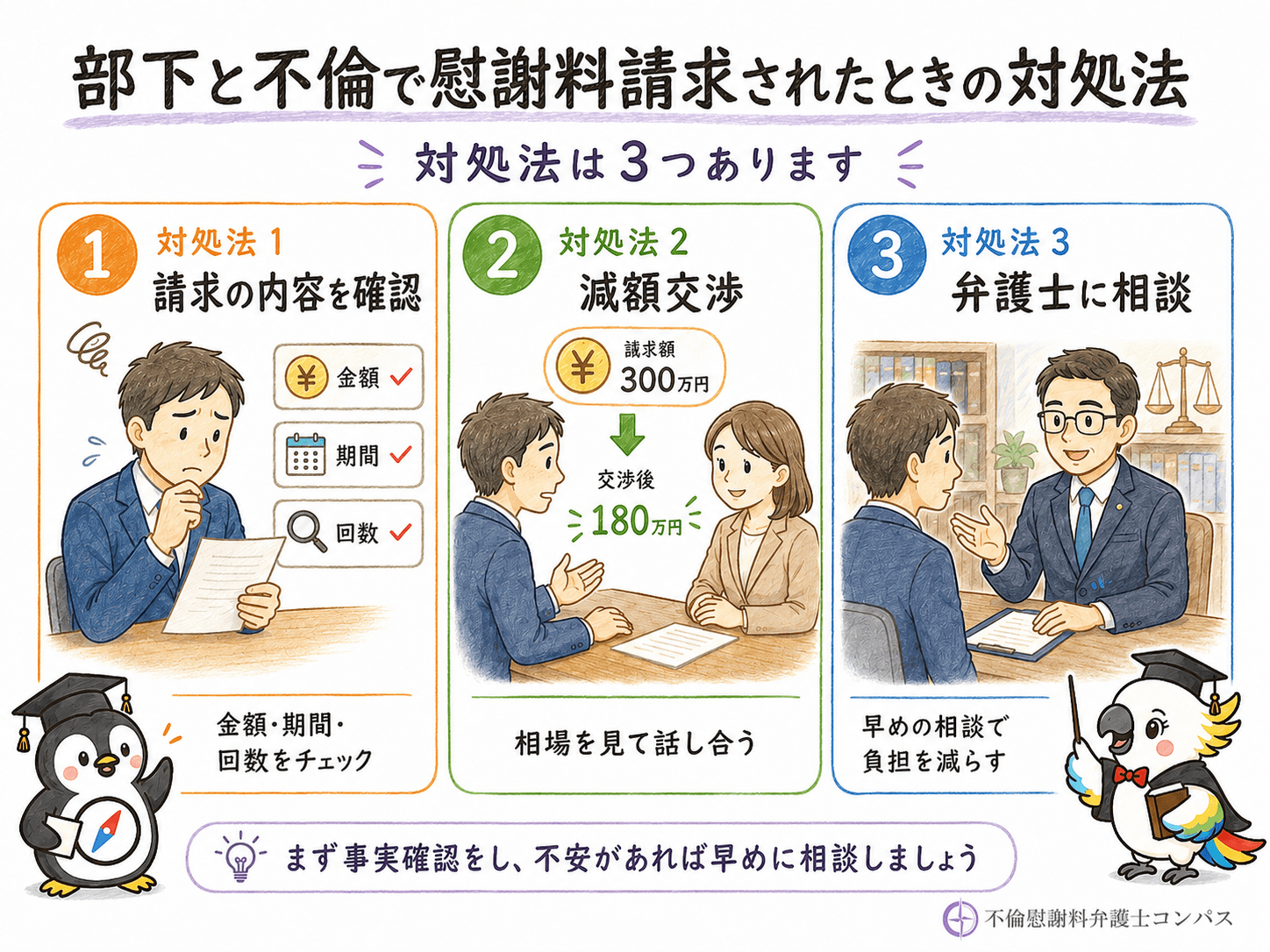 ８章　部下と不倫で慰謝料請求された際の対処法３つ